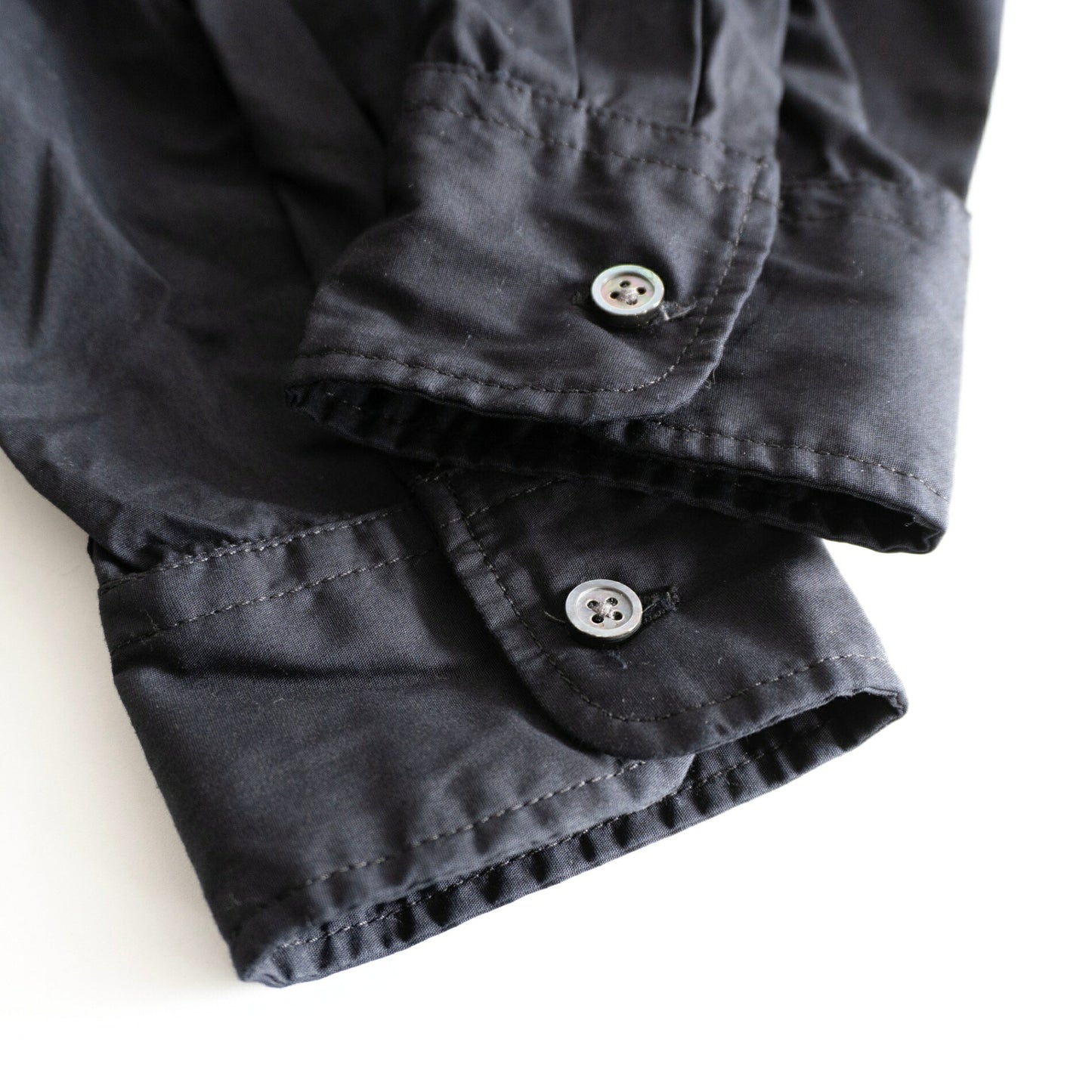 Engineered Garments Black Banded Collar Shirt Size S