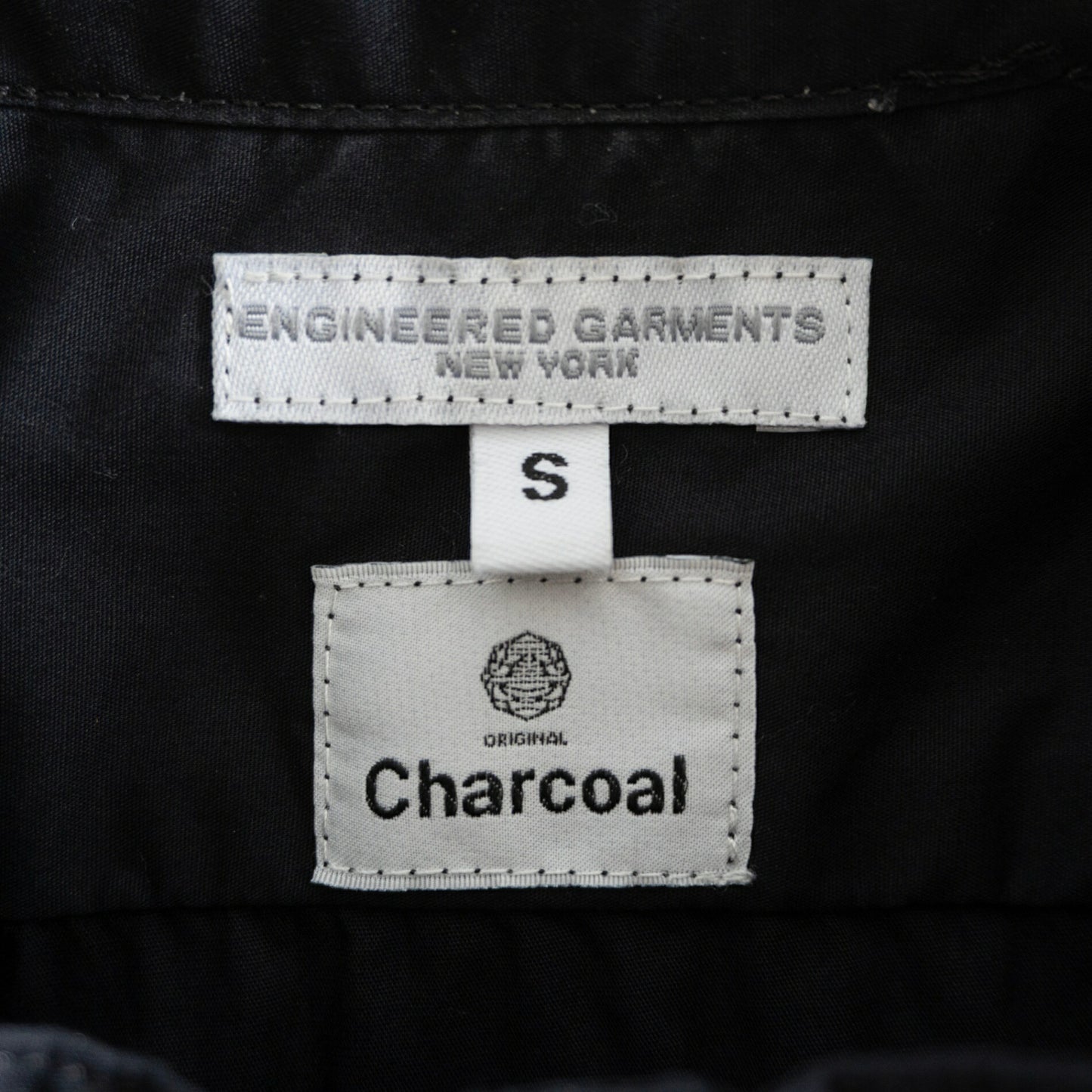 Engineered Garments Black Banded Collar Shirt Size S