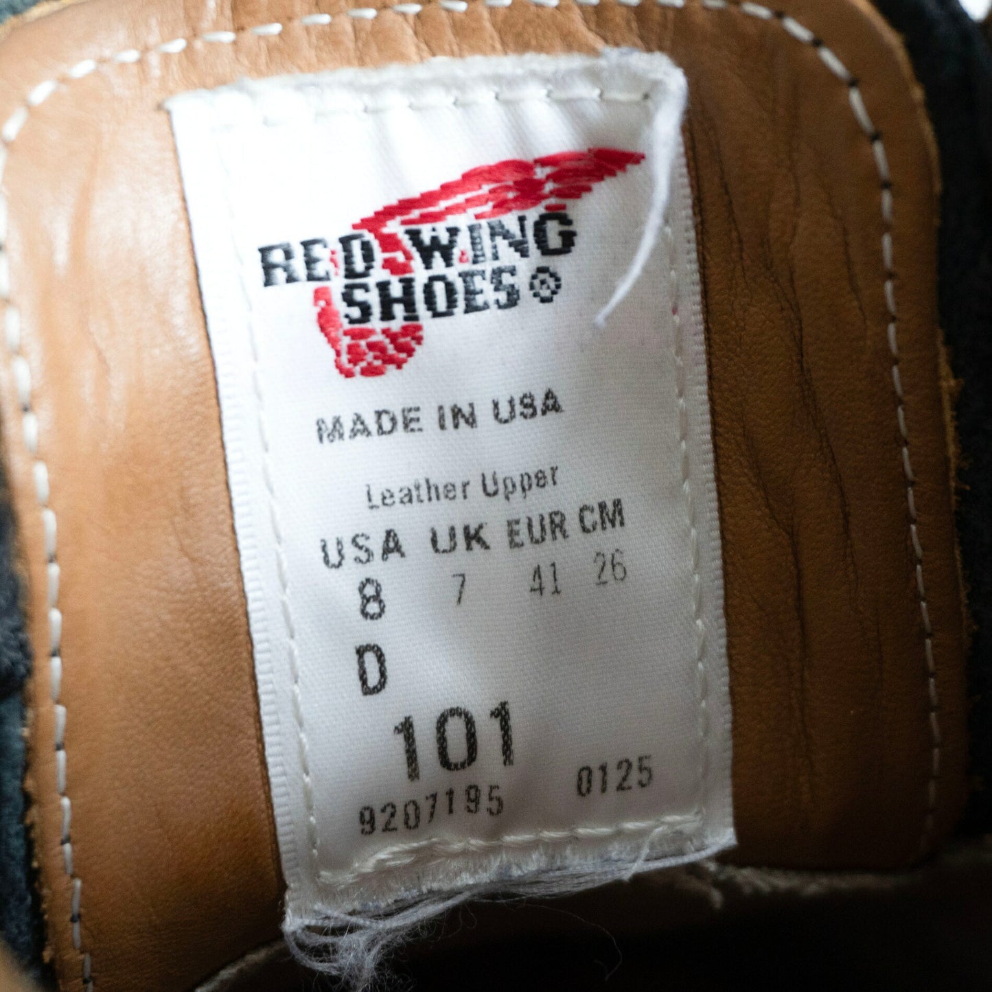 REDWING 101 Postman Oxford Leather Sneakers USA Made Size 8