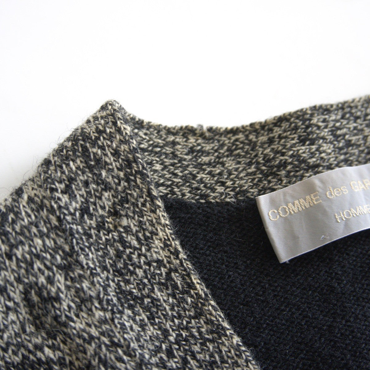 COMME des GARCONS HOMME 80s Panelled Wool Cardigan Size L
