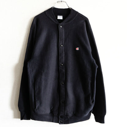 CHAMPION 90s Reverse Weave Snap Cardigan Black Size L