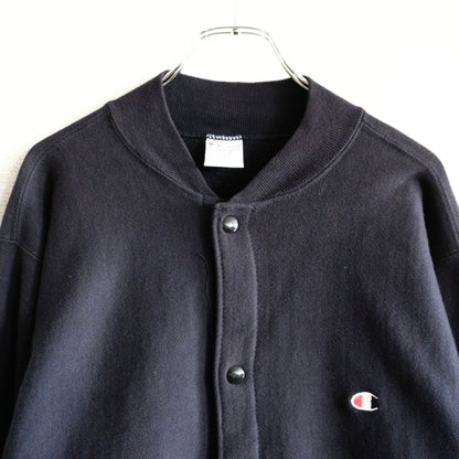 CHAMPION 90s Reverse Weave Snap Cardigan Black Size L