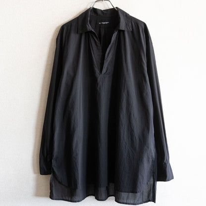 MAATEE&SONS 24SS Black Sheer Cotton Pullover Shirt Size 3