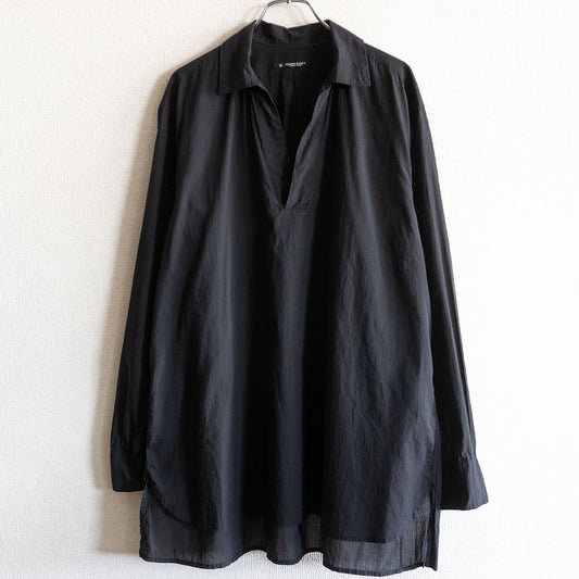 MAATEE&SONS 24SS Black Sheer Cotton Pullover Shirt Size 3