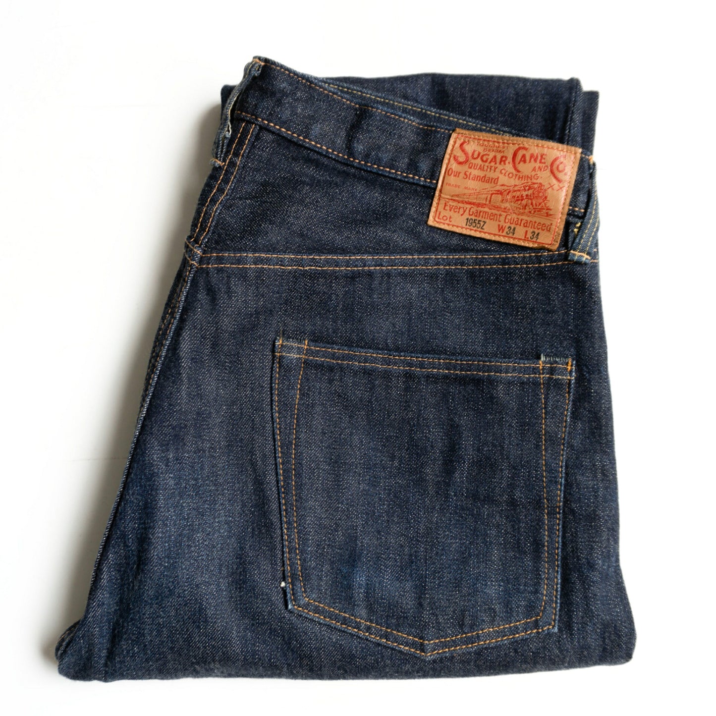 SUGAR CANE Dark Indigo 1955Z 14oz Selvedge Jeans Size 34