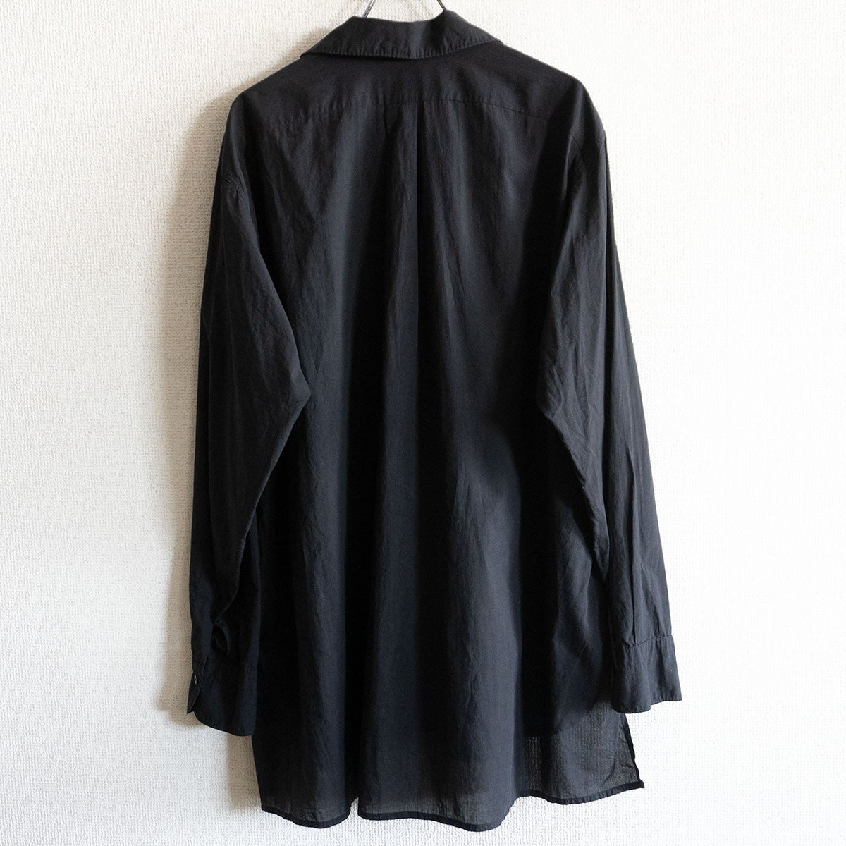 MAATEE&SONS 24SS Black Sheer Cotton Pullover Shirt Size 3