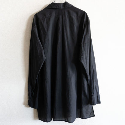 MAATEE&SONS 24SS Black Sheer Cotton Pullover Shirt Size 3