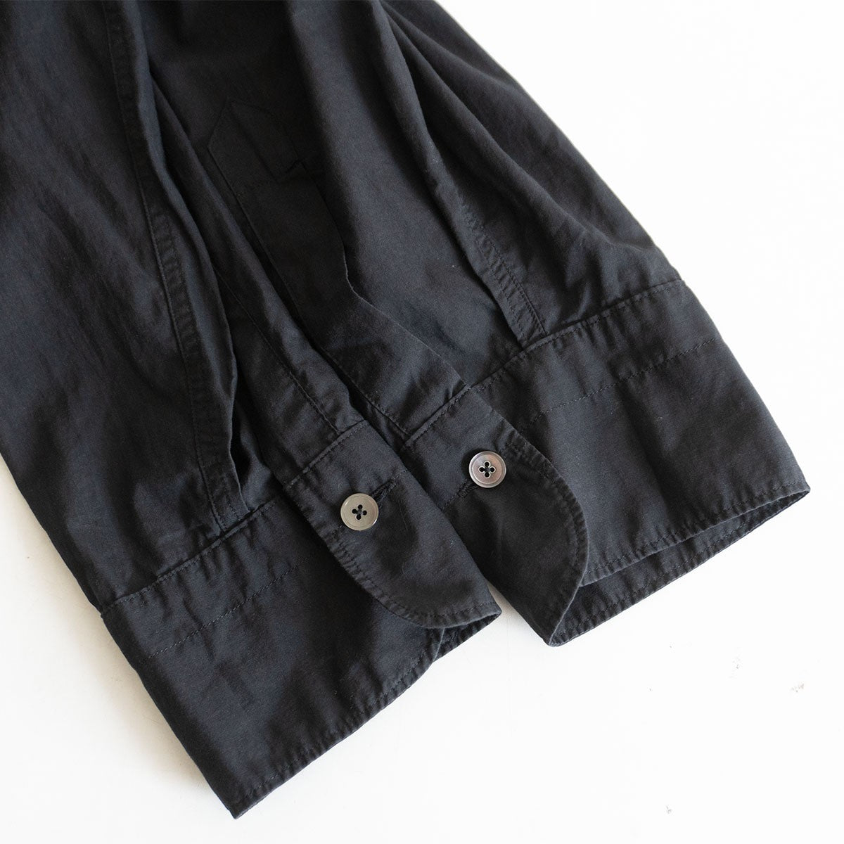 MAATEE&SONS 24SS Black Sheer Cotton Pullover Shirt Size 3