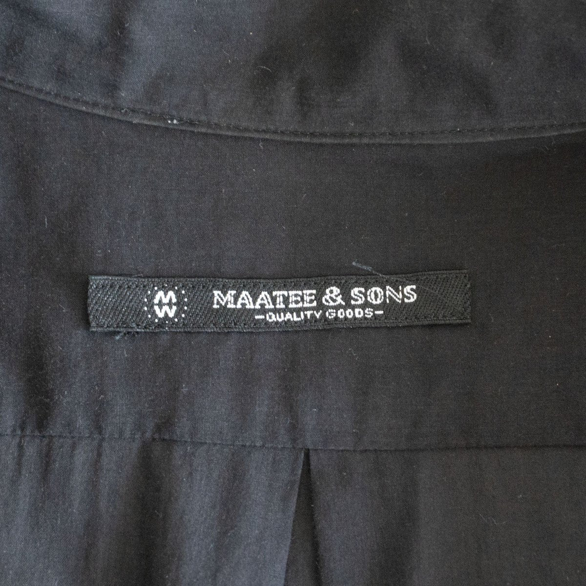 MAATEE&SONS 24SS Black Sheer Cotton Pullover Shirt Size 3