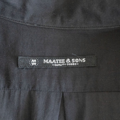 MAATEE&SONS 24SS Black Sheer Cotton Pullover Shirt Size 3