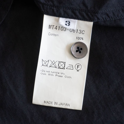 MAATEE&SONS 24SS Black Sheer Cotton Pullover Shirt Size 3