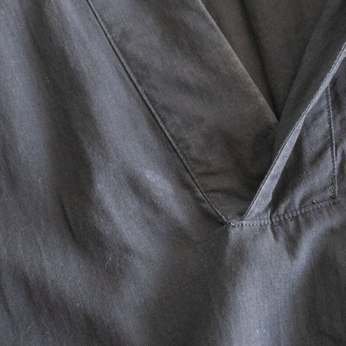 MAATEE&SONS 24SS Black Sheer Cotton Pullover Shirt Size 3