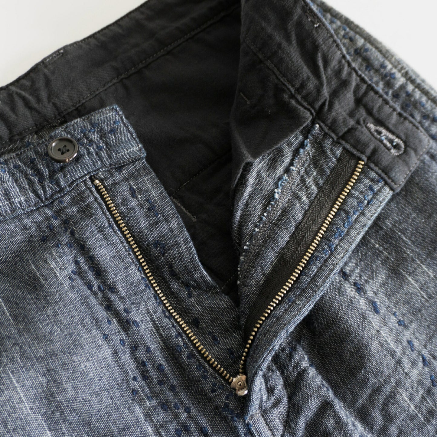 PORTER CLASSIC New Sashiko Cropped Pants Size S