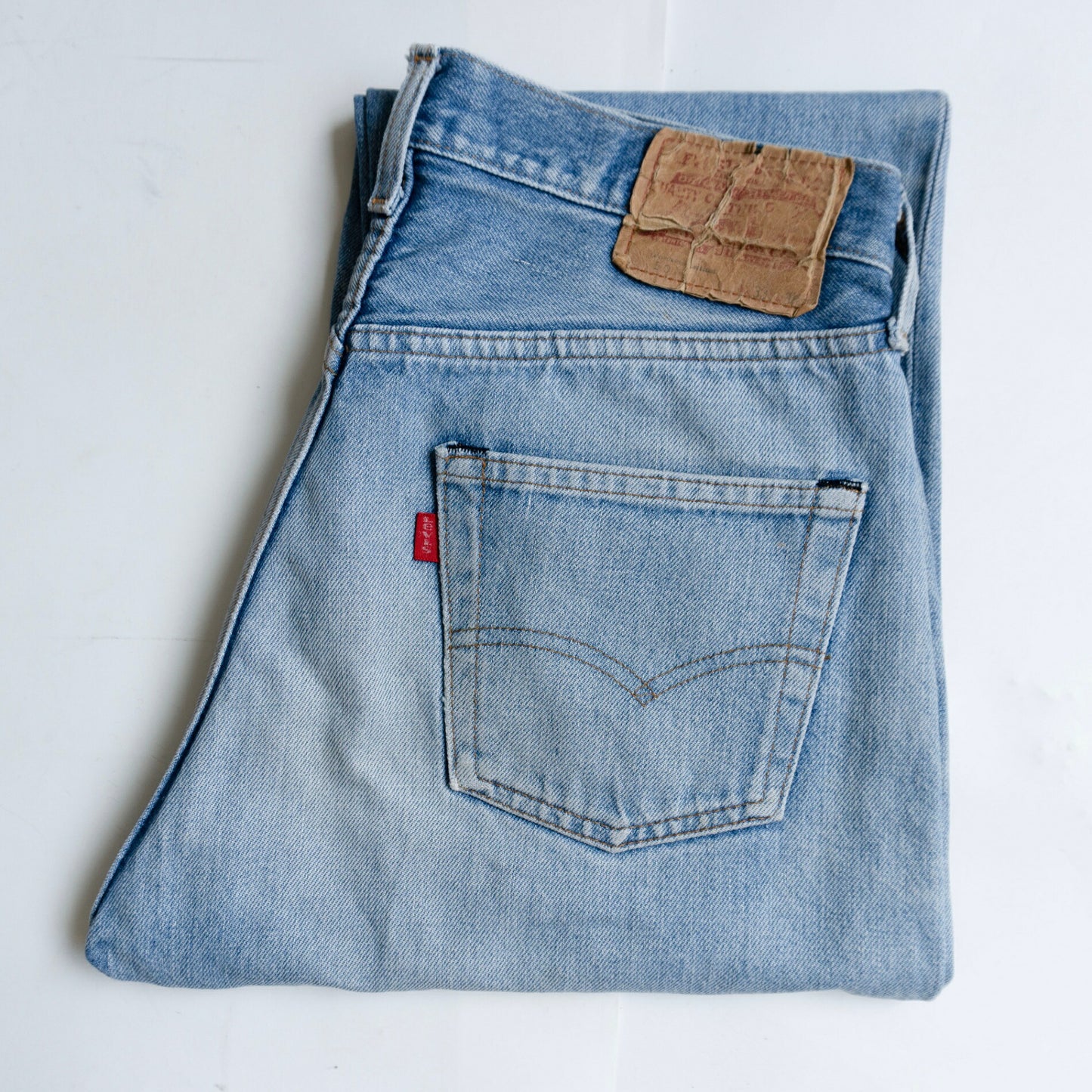 LEVI'S 80s 501 Selvedge Denim Jeans USA Made Size 33×36