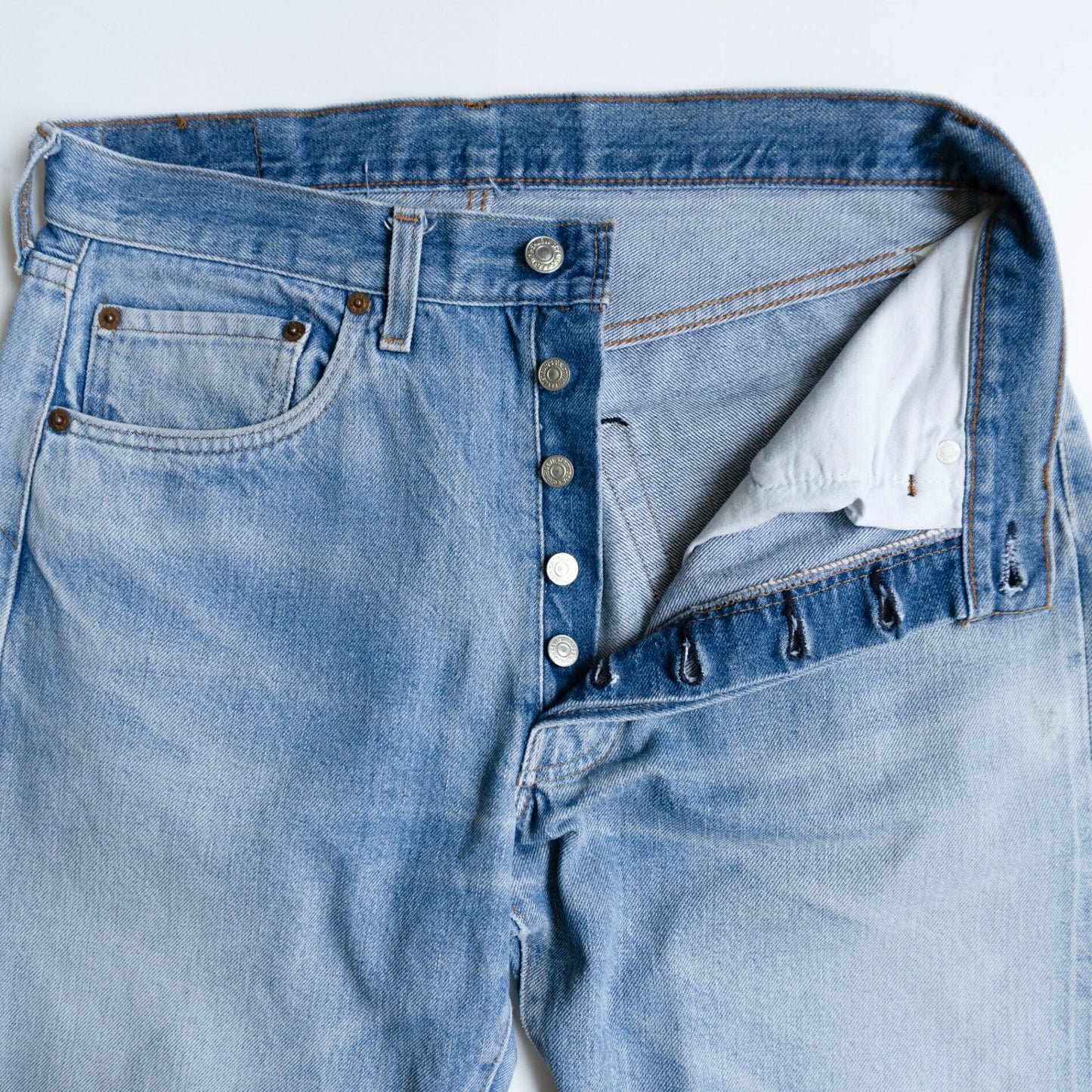 LEVI'S 80s 501 Selvedge Denim Jeans USA Made Size 33×36