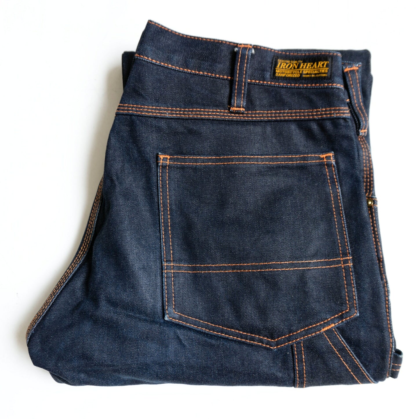 IRON HEART 817 16oz Engineer Painter Pants Orange Size W34