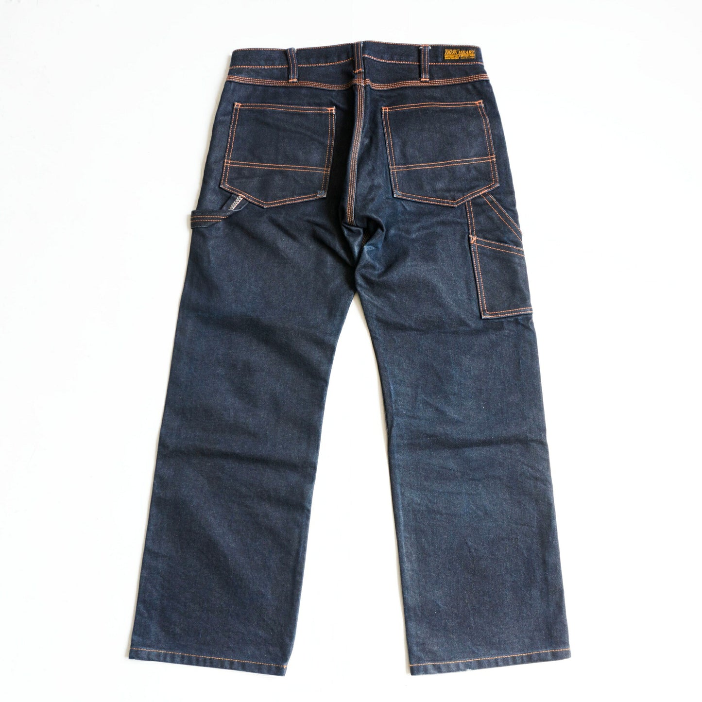 IRON HEART 817 16oz Engineer Painter Pants Orange Size W34
