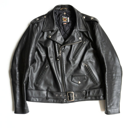 SCHOTT 613UST One Star Double Rider Leather Jacket Size 46
