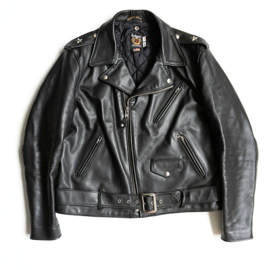 SCHOTT 613UST One Star Double Rider Leather Jacket Size 46
