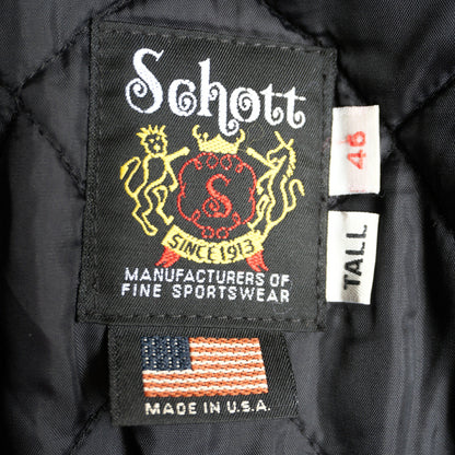 SCHOTT 613UST One Star Double Rider Leather Jacket Size 46