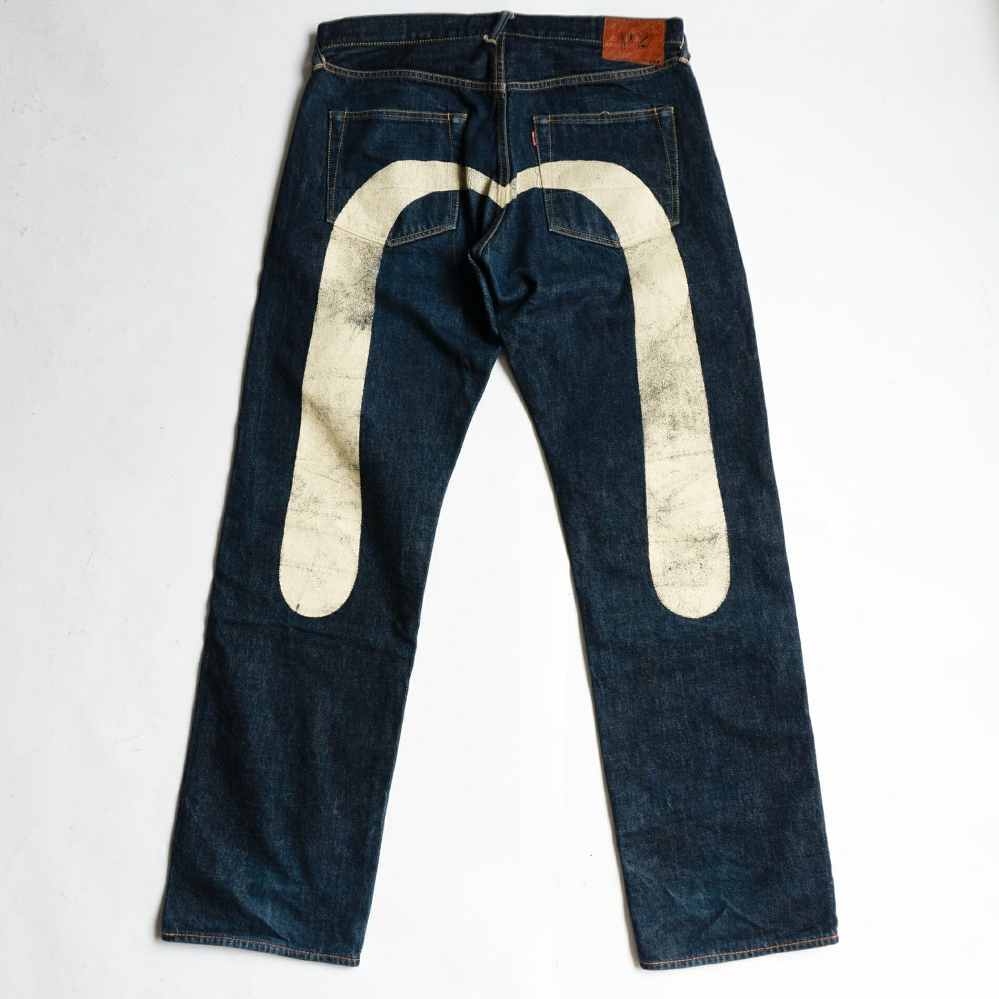 EVISU Dark Indigo Lot.2000 Seagull Jeans Size 36×35