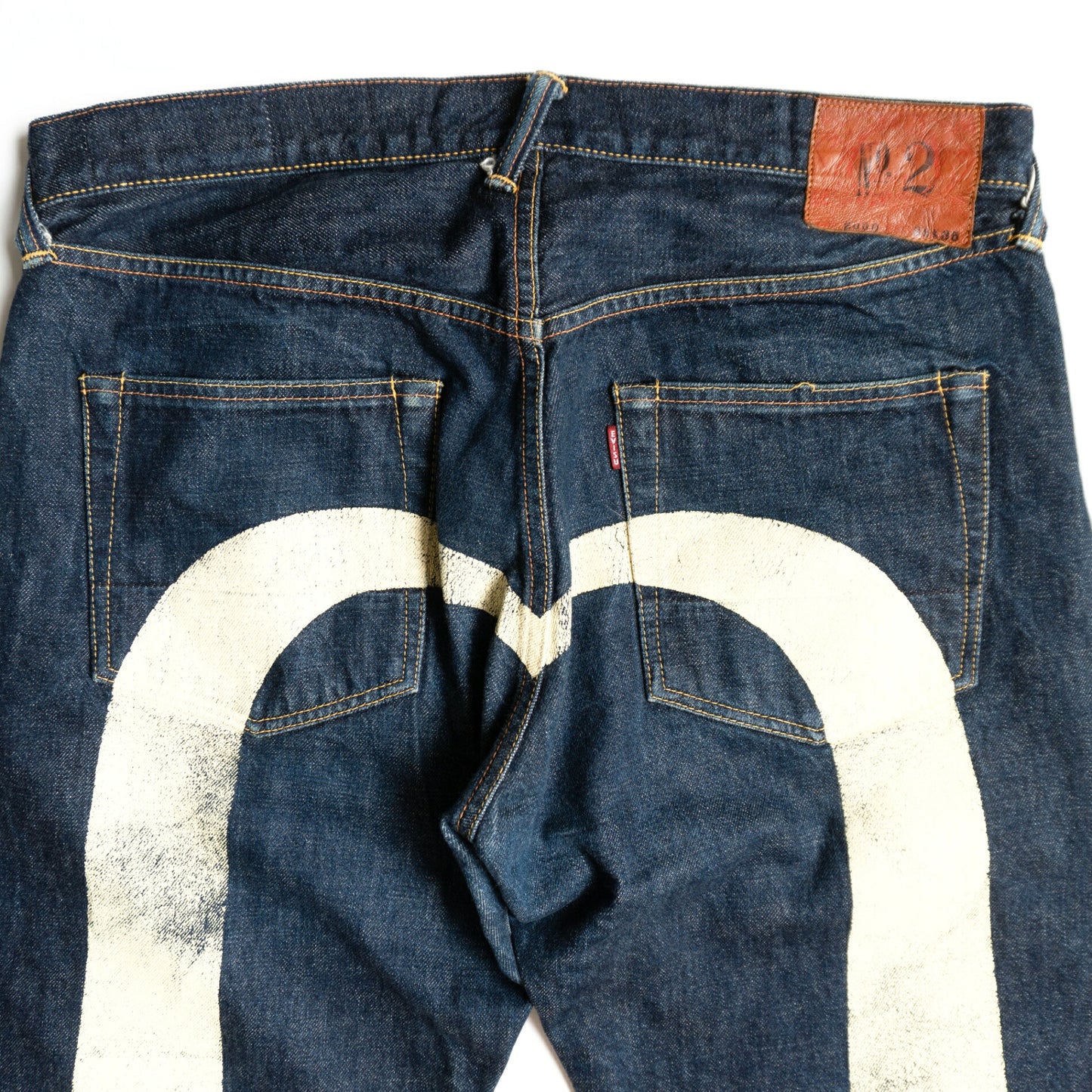 EVISU Dark Indigo Lot.2000 Seagull Jeans Size 36×35