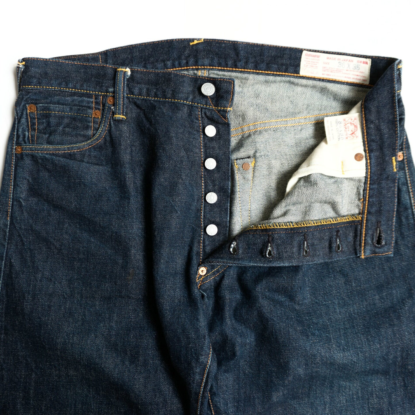 EVISU Dark Indigo Lot.2000 Seagull Jeans Size 36×35