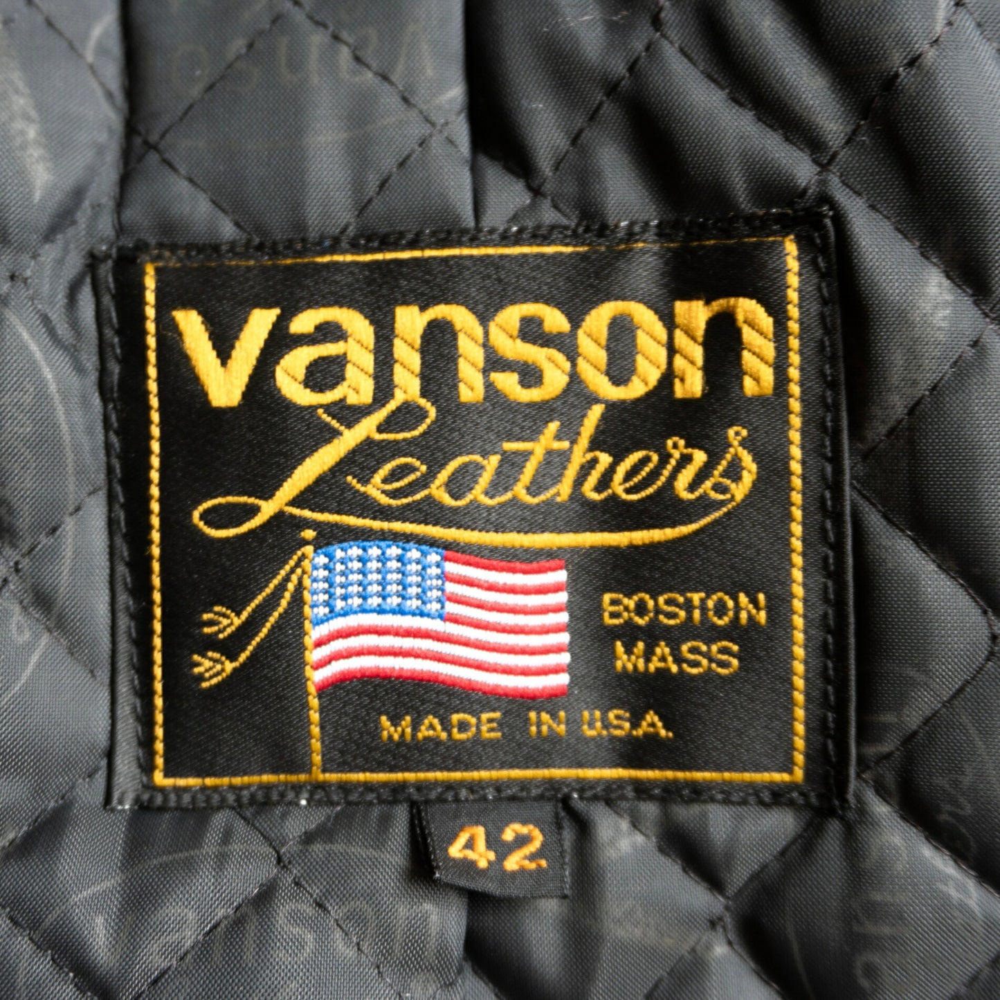 VANSON USA Made C2 Double Rider Leather Jacket Size 42