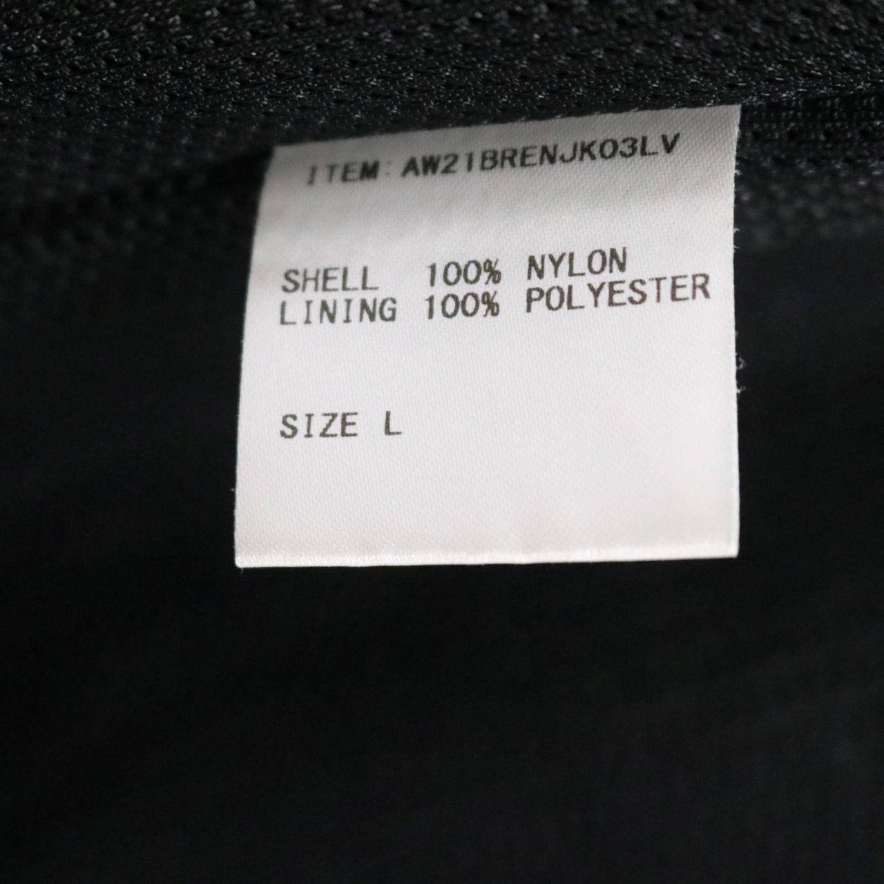 The Ennoy Professional 21AW Nylon Jacket Black Size L