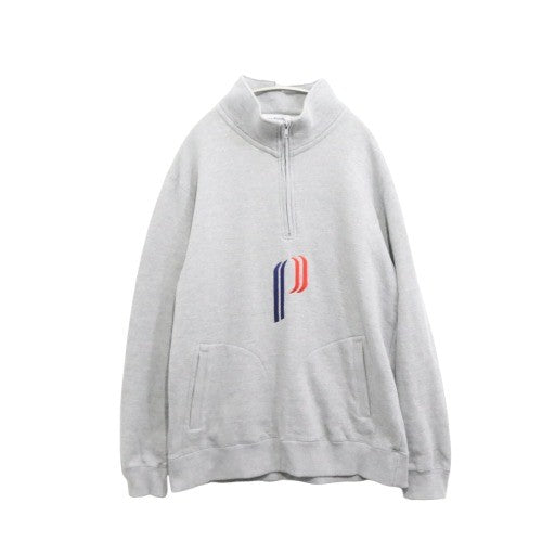 CABARET POVAL Half-Zip Sweatshirt Gray Size XL