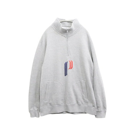 CABARET POVAL Half-Zip Sweatshirt Gray Size XL