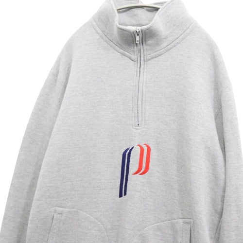 CABARET POVAL Half-Zip Sweatshirt Gray Size XL