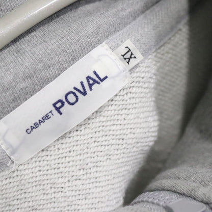 CABARET POVAL Half-Zip Sweatshirt Gray Size XL