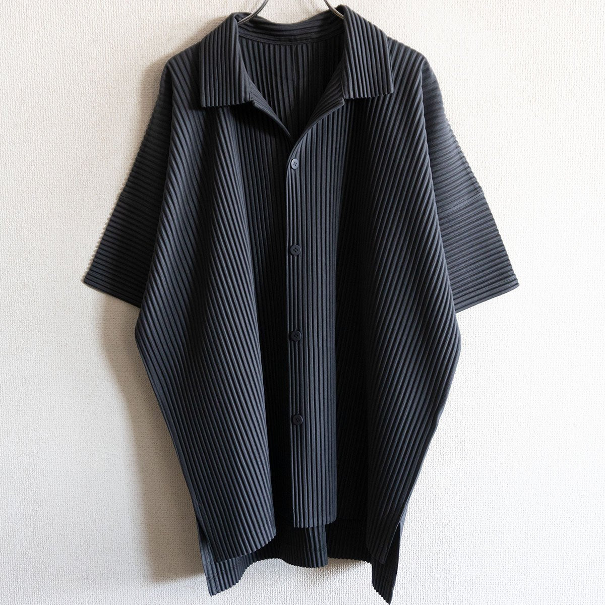 HOMME PLISSE ISSEY MIYAKE Gray Short Pleated Shirt Size 4