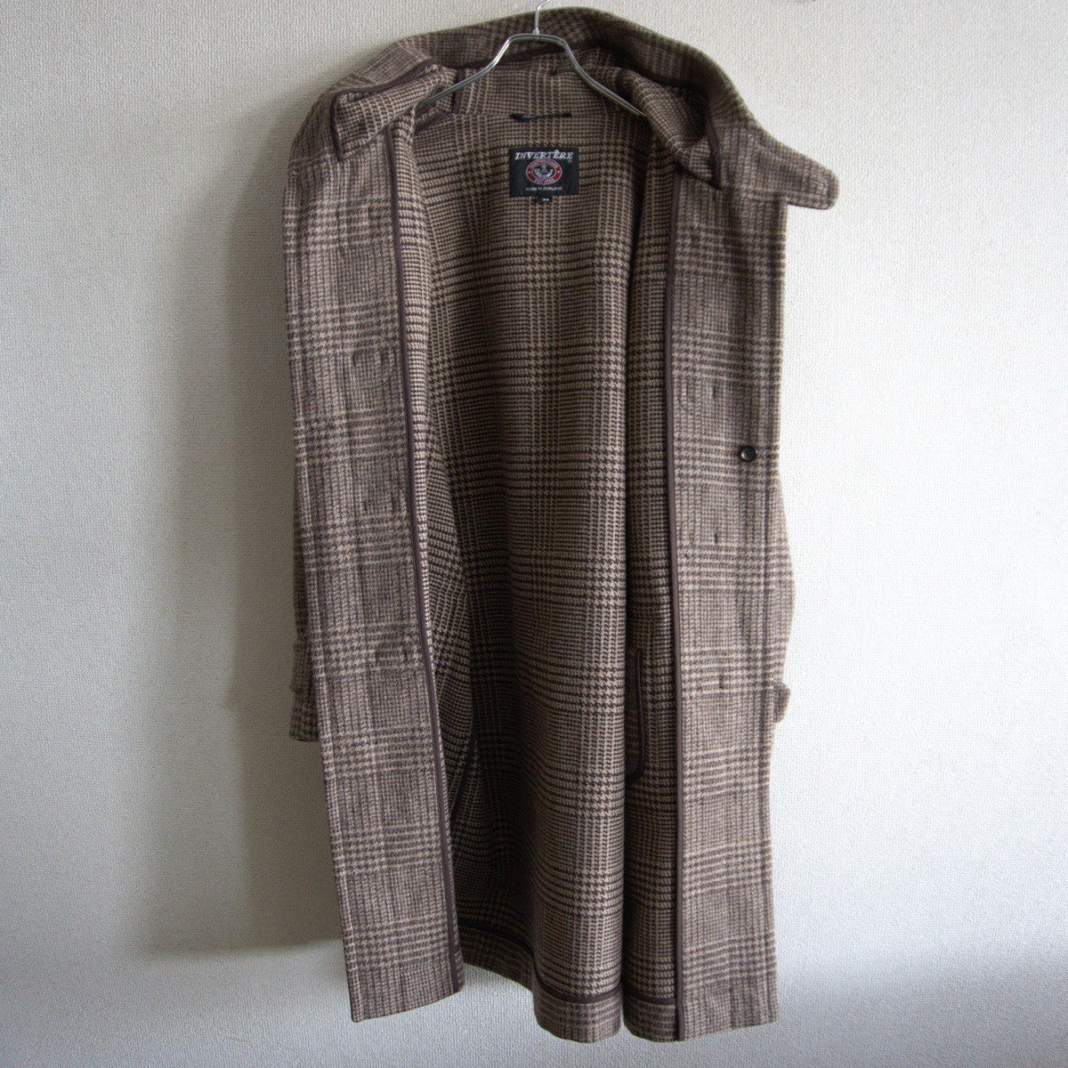 INVERTERE Mallalieus Glen Check Duffle Coat Size L