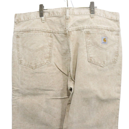 Carhartt 90s Acid Wash Relaxed Fit Jeans Beige Size W42 L32