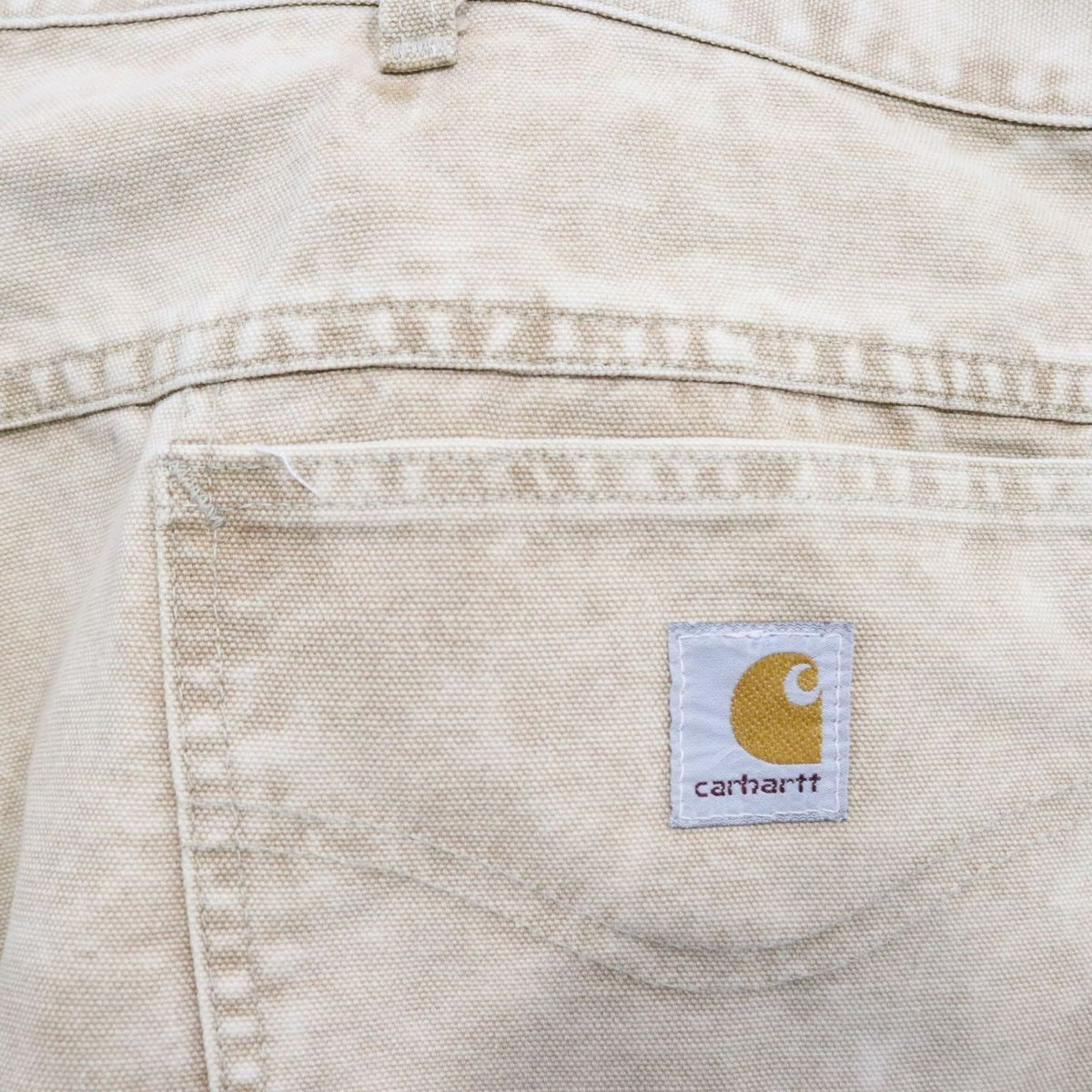 Carhartt 90s Acid Wash Relaxed Fit Jeans Beige Size W42 L32