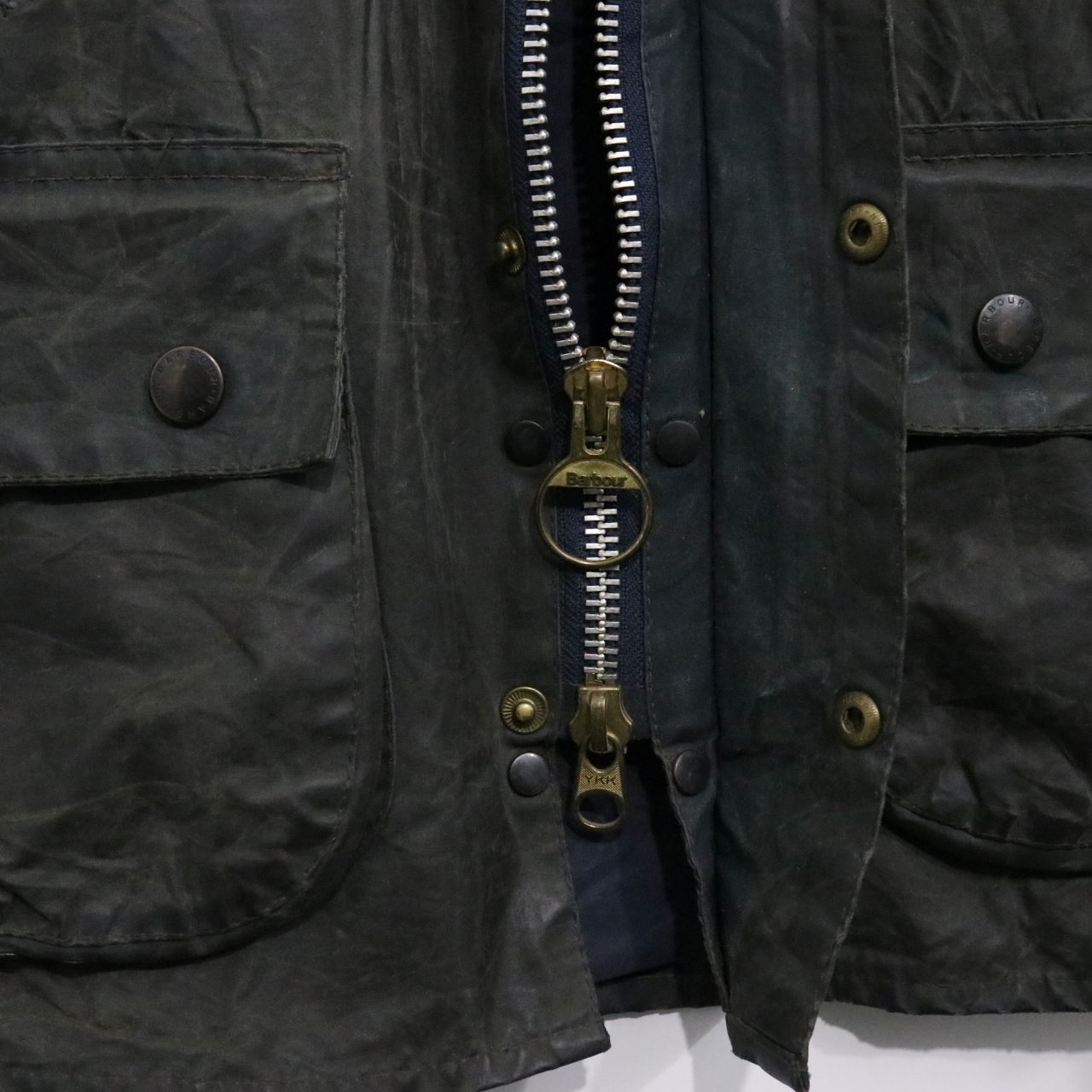Barbour 90s Vintage Bedale Waxed Jacket Green Size 34