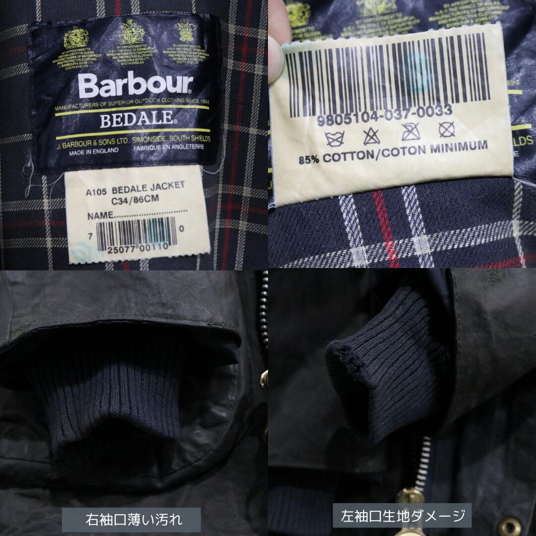 Barbour 90s Vintage Bedale Waxed Jacket Green Size 34
