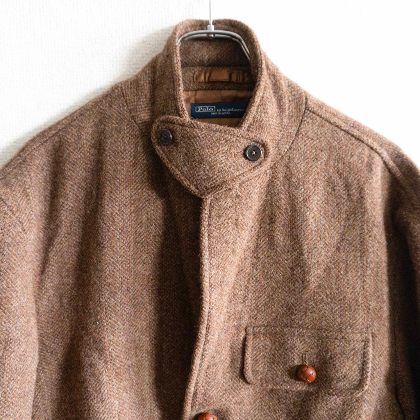 POLO RALPH LAUREN Wool Tweed Elbow Patch Blazer Size L