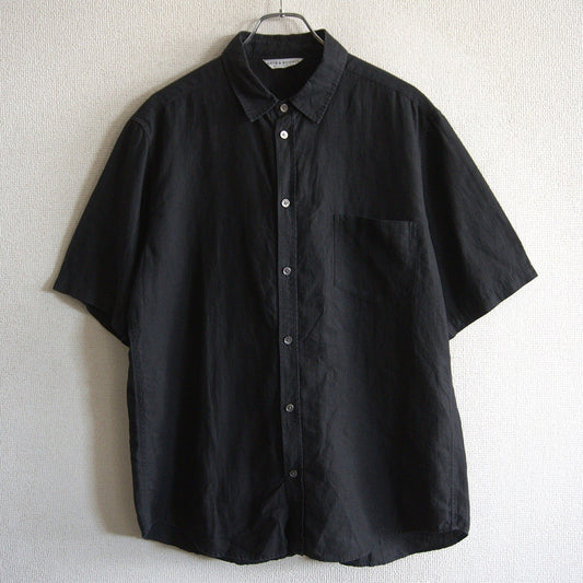 ARTS&SCIENCE Short Sleeve Linen Shirt Black Size 3