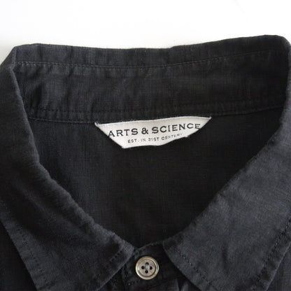 ARTS&SCIENCE Short Sleeve Linen Shirt Black Size 3