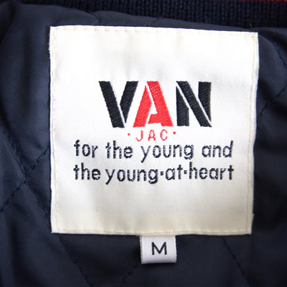 VAN JAC Leather Sleeve Varsity Jacket Patch Design Size M