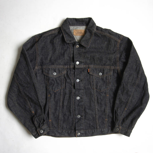 LEVI'S 80s 70649-0259 Pre-dyed Black Denim Jacket Size L