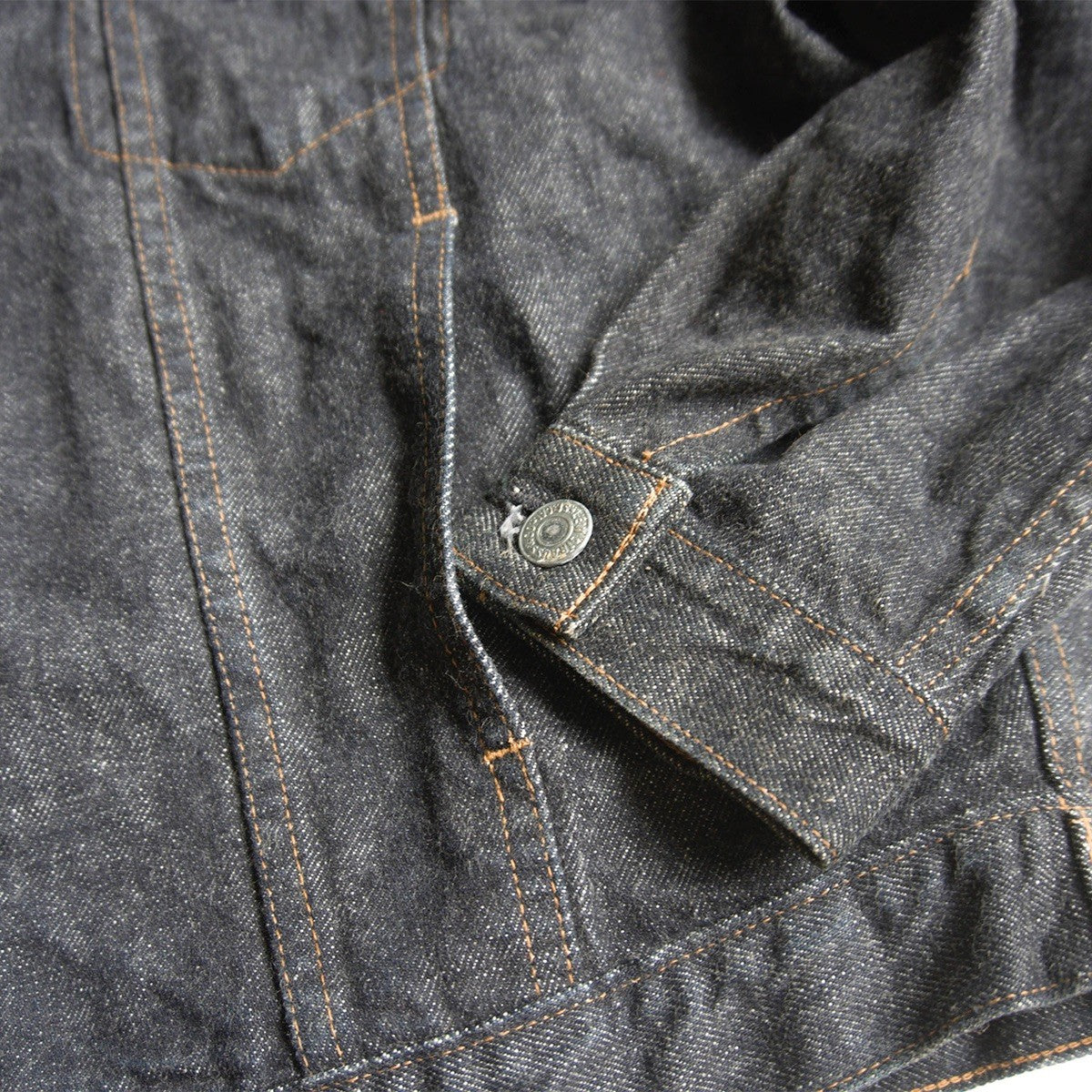 LEVI'S 80s 70649-0259 Pre-dyed Black Denim Jacket Size L