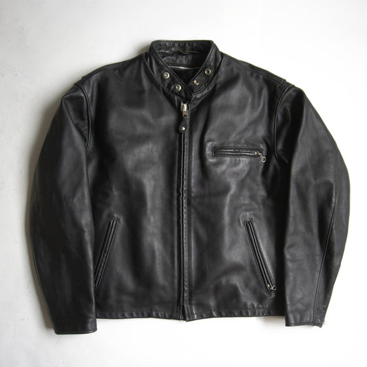 SCHOTT 641 Single Rider Leather Jacket w/ Boa Liner Size 46