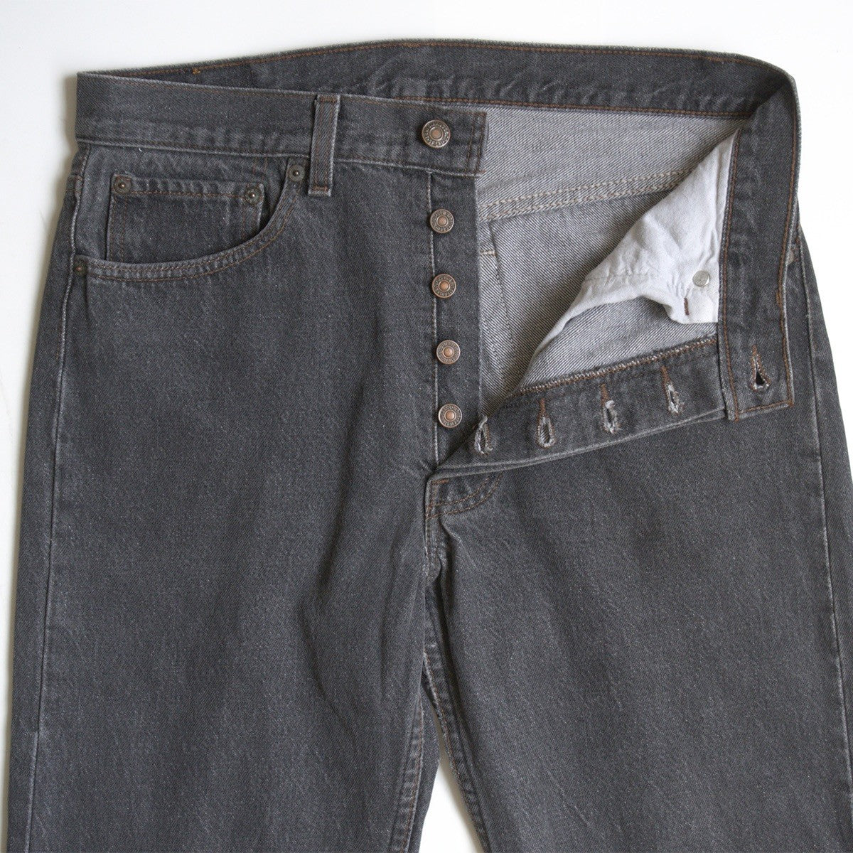 LEVI'S 80s 501 Garment-Dyed Black Jeans Size 32×32