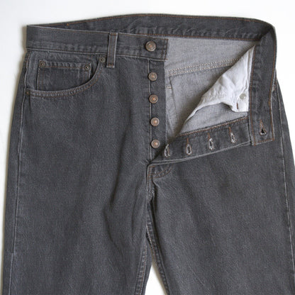 LEVI'S 80s 501 Garment-Dyed Black Jeans Size 32×32
