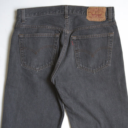 LEVI'S 80s 501 Garment-Dyed Black Jeans Size 32×32