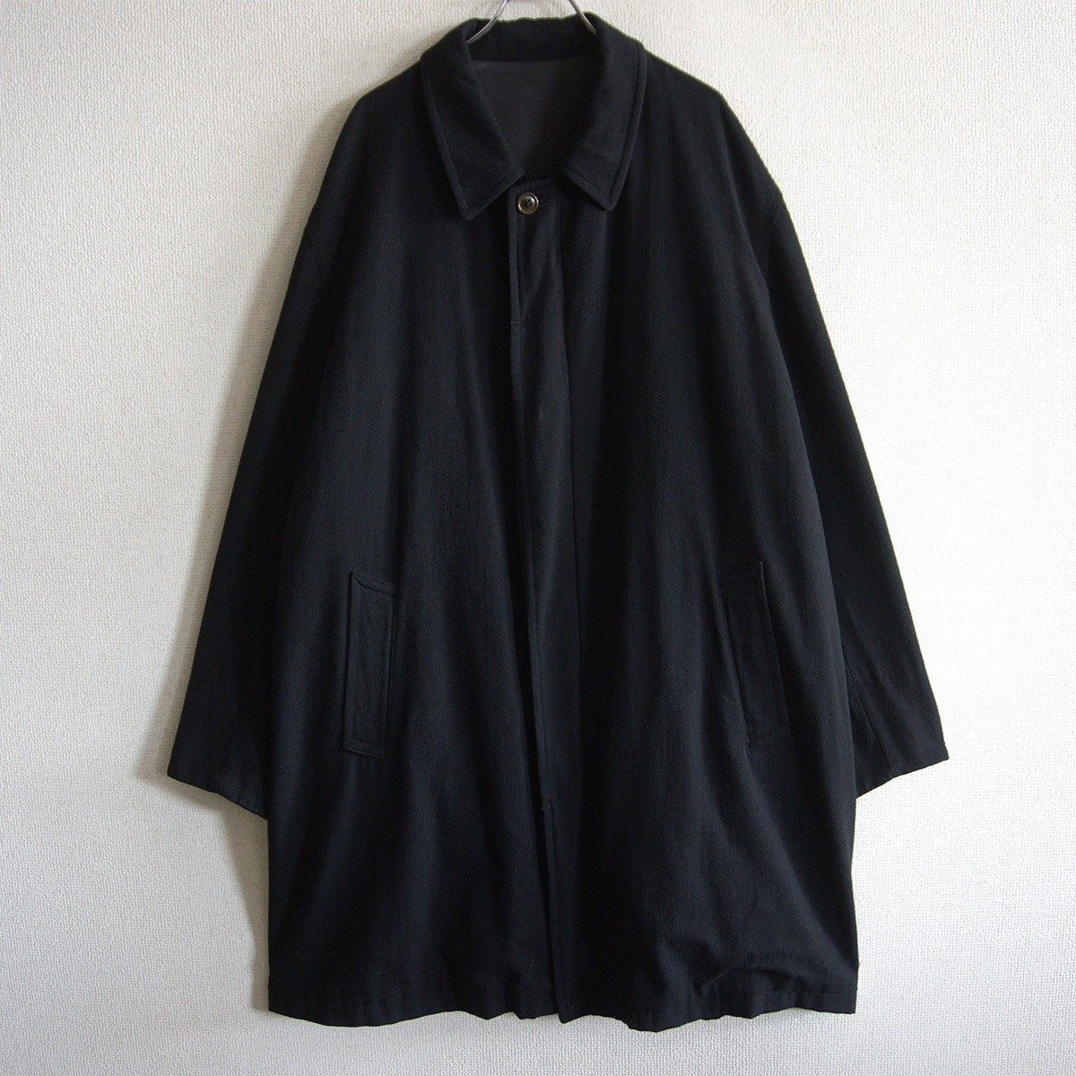 Y's for men 90s Melton Wool Balmacaan Coat Size L